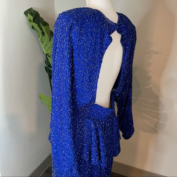 Vintage Lillie Rubin Dress, Fully Beaded Skirt Set, Two Piece, Evening Dress - Picture 6 of 16